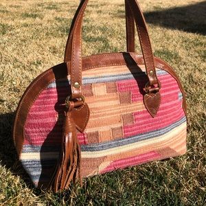 VINTAGE Woven Leather Purse